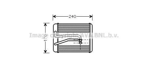 <strong>Радіатор обігрівача салону Hyundai Sonata 99>04 AVA AVA COOLING HY6119 (фото 1)</strong>