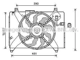 <strong>AVA HYUNDAI Вентилятор радіатора (з дифузором) Accent III 1.5CRDI 05- AVA COOLING HY7536 (фото 1)</strong>