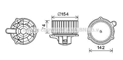 <strong>Вентилятор обігрівача салону Hyundai Santa Fe II (06-), iX55 (09-), Veracruz (09-) AVA AVA COOLING HY8348 (фото 1)</strong>