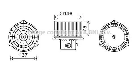 <strong>Вентилятор обігрівача салону Hyundai Matrix (01-) AVA AVA COOLING HY8403 (фото 1)</strong>