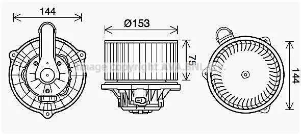 <strong>Вентилятор обігрівача Hyundai Elantra (10-), i30 (11-)/KIA Ceed (12-), Cerato (12-) AVA AVA COOLING HY8450 (фото 1)</strong>
