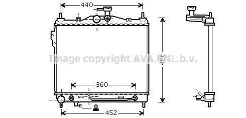 <strong>Радиатор охлаждения двигателя Hyundai Getz 1.6 AT 02> AVA COOLING HYA2102 (фото 1)</strong>