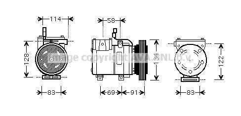 <strong>Компресор кондицiонера CLEVER FIT HYUNDAI / KIA AVA COOLING HYAK199 (фото 1)</strong>