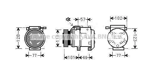 <strong>AVA HYUNDAI Компресор кондиціонера TUCSON 2.0 04-, ELANTRA III 1.6, 1.8, 2.0 00-, KIA AVA COOLING HYAK222 (фото 1)</strong>