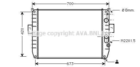 <strong>AVA IVECO Радіатор охолодження двиг. DAILY II 96- AVA COOLING IV2050 (фото 1)</strong>