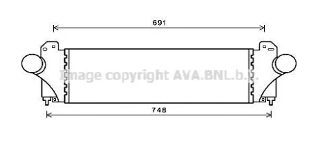 AVA IVECO Інтеркулер DAILY V 11-, DAILY VI 14- для AVA COOLING IV4129 фото товару