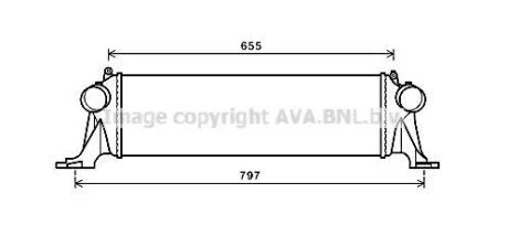 AVA FIAT Інтеркулер Daily V 2.3/3.0d 11- для AVA COOLING IV4132 фото товару