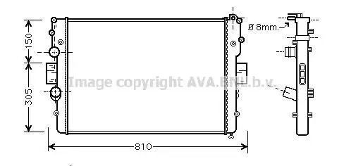 <strong>AVA IVECO Радіатор системи охолодження двигуна DAILY IV 06- AVA COOLING IVA2087 (фото 1)</strong>
