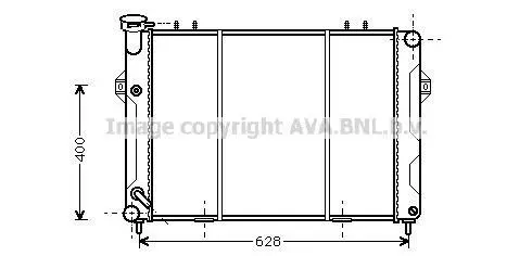 <strong>AVA JEEP Радіатор системи охолодження двигуна CHEROKEE 4.0 91- AVA COOLING JE2008 (фото 1)</strong>