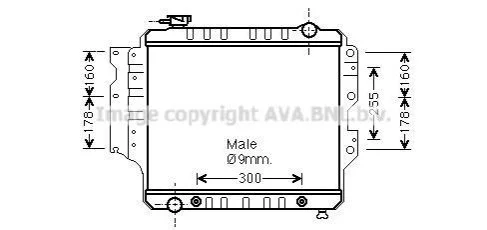 <strong>AVA JEEP Радіатор сист. охолодження двиг. WRANGLER 92-95 AVA COOLING JE2022 (фото 1)</strong>