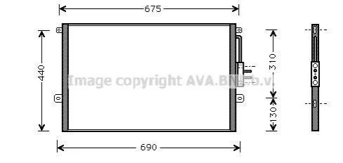 <strong>Конденсатор кондиціонера JEEP Grand Cherokee 2.7D 99- (AVA) AVA COOLING JE5018 (фото 1)</strong>