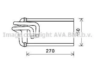 <strong>AVA JEEP Радіатор опалення WRANGLER III 2.8, 3.6, 3.8 07- AVA COOLING JE6070 (фото 1)</strong>