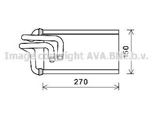 AVA JEEP Радіатор опалення WRANGLER III 2.8, 3.6, 3.8 07- AVA COOLING JE6070 фото товара