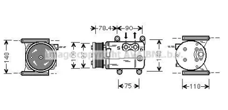 AVA JAGUAR Компресор S-TYPE II 99-, X-TYPE I 01- для Jaguar AVA COOLING JRAK025 фото товара