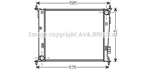 <strong>AVA KIA Радіатор сист. охолодження Soul 1.6 09- AVA COOLING KA2135 (фото 1)</strong>