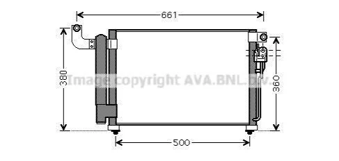 <strong>AVA KIA Радіатор кондиціонера (конденсатор) Rio II 1.5CRDi 05- AVA COOLING KA5082D (фото 1)</strong>