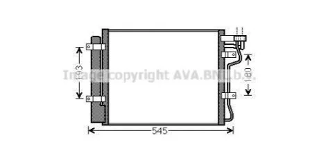 Радіатор кодиціонера для KIA AVA COOLING KA5134D фото товару