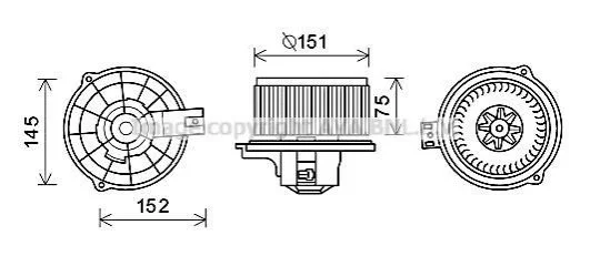 <strong>Вентилятор обігрівача салону Kia Rio (05-10) AVA AVA COOLING KA8234 (фото 1)</strong>