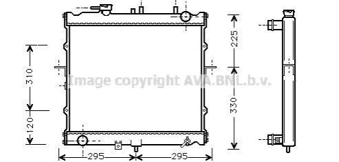 <strong>Радіатор охолодження KIA SPORTAGE I (JA) (93-) (вир-во AVA) AVA COOLING KAA2022 (фото 1)</strong>