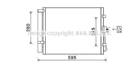 AVA KIA Радіатор кондиціонера (конденсатор) з осушувачем Soul 09- для KIA AVA COOLING KAA5150D фото товару