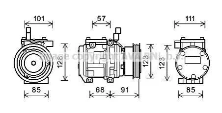 <strong>Компресор кондиціонера TUCSON/SPORTAGE III 2.0i (вир-во AVA) AVA COOLING KAAK145 (фото 1)</strong>
