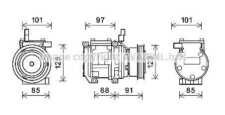 <strong>AVA HYUNDAI Компресор кондиціонера TUCSON 2.0 04-, KIA AVA COOLING KAAK208 (фото 1)</strong>