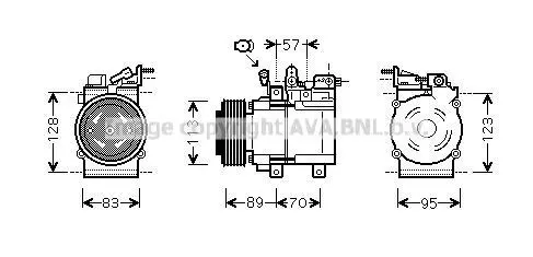 <strong>Компресор кондиціонера KIA Sorento I (02-) 2.5CRDi AVA AVA COOLING KAK137 (фото 1)</strong>