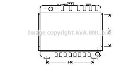 AVA DB Радіатор охолодження двиг. T1 200-SERIES B601 (1977) 207D 2.4 AVA COOLING MS2045 фото товара