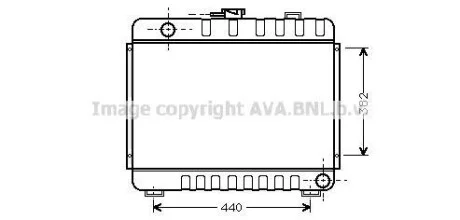 AVA DB Радіатор охолодження двиг. T1 200-SERIES B601 (1977) 207D 2.4 для AVA COOLING MS2045 фото товара