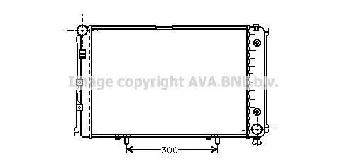 <strong>AVA DB Радіатор охолодження з АКПП W201 2.0 82- AVA COOLING MS2061 (фото 1)</strong>