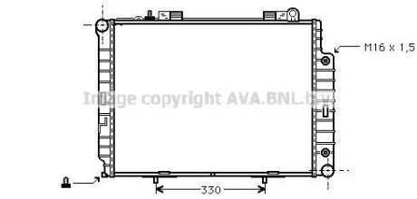 AVA DB Радіатор охолодження W210 2.9TD 96- для Mercedes AVA COOLING MS2209 фото товару