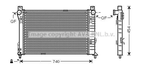 <strong>AVA DB Радіатор охолодження двиг. W203, S203 AVA COOLING MS2338 (фото 1)</strong>
