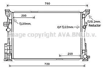 <strong>AVA INFINITI Радіатор охолодження двиг. QX30 2.0 AWD 16-, MERCEDES-BENZ AVA COOLING MS2654 (фото 1)</strong>
