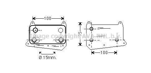 <strong>AVA DB Оливний радіатор W210/163 2.7/3.2CDI 99- AVA COOLING MS3552 (фото 1)</strong>