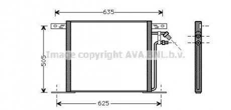 Радіатор для Mercedes AVA COOLING MS 5220 фото товару