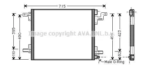 <strong>Радіатор кондиціонера MB ML W163 (98-) AVA AVA COOLING MS5377 (фото 1)</strong>