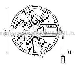 AVA DB Вентилятор радіатора (без дифузора) W169, W245 для Mercedes AVA COOLING MS7656 фото товару