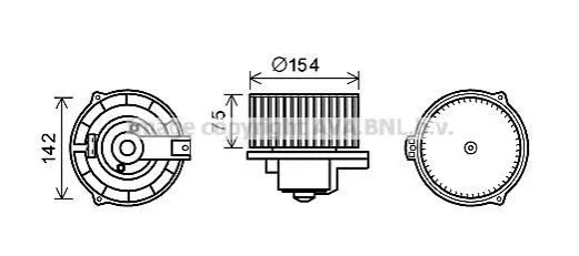 <strong>Вентилятор обігрівача салону Mercedes-Benz ML (W163) (97-06) AVA AVA COOLING MS8620 (фото 1)</strong>