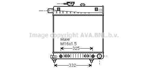 <strong>AVA DB Радіатор сист. охолодження двиг. W202 (360x419x32) AVA COOLING MSA2150 (фото 1)</strong>