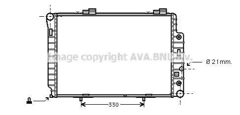 <strong>Радіатор охолодження двигуна MB W202(C) MT/AT +AC 96- (Ava) AVA COOLING MSA2174 (фото 1)</strong>