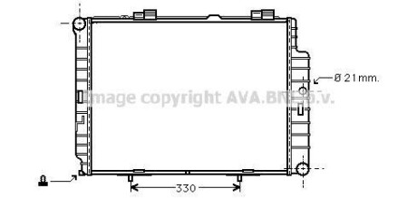 Радіатор охолодження двигуна MB E-class (W210) 2,7d 3,2d AVA AVA COOLING MSA2287 фото товару