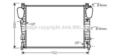 Радіатор охолодження двигуна MB S220 320-400CDI 420-600i AC+/- AVA для Mercedes AVA COOLING MSA2309 фото товару