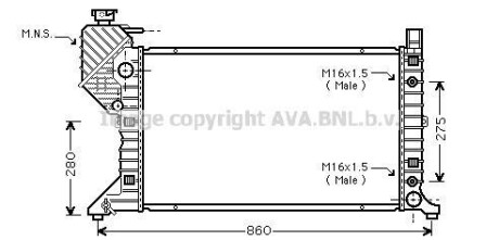 AVA DB Радіатор охолодження АКПП Sprinter 2.2CDI 00- AVA COOLING MSA2343 фото товару