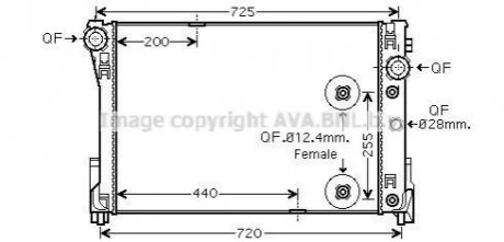 Радіатор для Mercedes AVA COOLING MSA 2475 фото товару