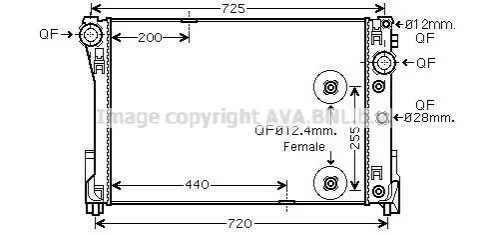 <strong>Радіатор, Система охолодження двигуна CLEVER FIT AVA COOLING MSA2546 (фото 1)</strong>