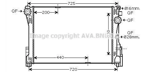 <strong>Радіатор охолодження двигуна AVA AVA COOLING MSA2575 (фото 1)</strong>