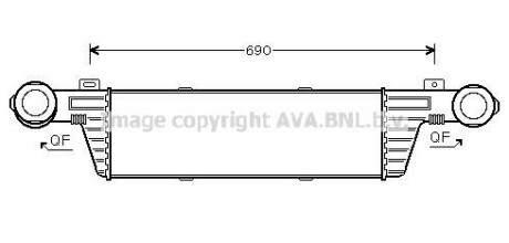 AVA DB Інтеркулер W210 3.2CDI 99- AVA COOLING MSA4315 фото товара