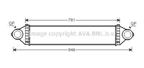 AVA DB інтеркулер W169/B245 2.0CDI 04- для AVA COOLING MSA4368 фото товара