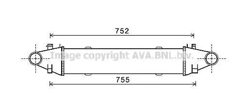 <strong>AVA DB Інтеркулер W204 C180/350CDI 07- AVA COOLING MSA4525 (фото 1)</strong>