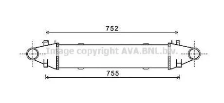 AVA DB Інтеркулер W204 C180/350CDI 07- для Mercedes AVA COOLING MSA4525 фото товара